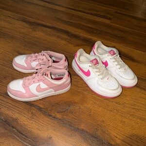 Nike Kids Pink and White Sneakers Set